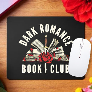 Alfombrilla De Ratón Club de Libros de Romance Oscuro Floral Rojo