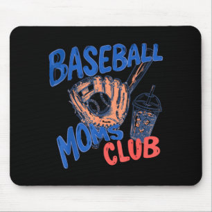 Alfombrilla De Ratón Club de Mamás Retro de Béisbol Café Helado Srts Ma