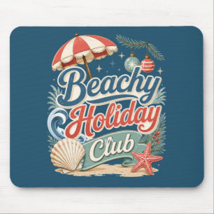 Alfombrilla De Ratón Club de Vacaciones Playeras Navidad Costera Retro