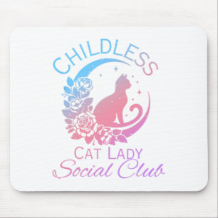 Alfombrilla De Ratón Club Social de Señoras Gatas sin Hijos Meme Gata K