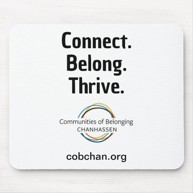 Alfombrilla De Ratón CoBC Mousepad - Connect Belong Thrive (Frente)