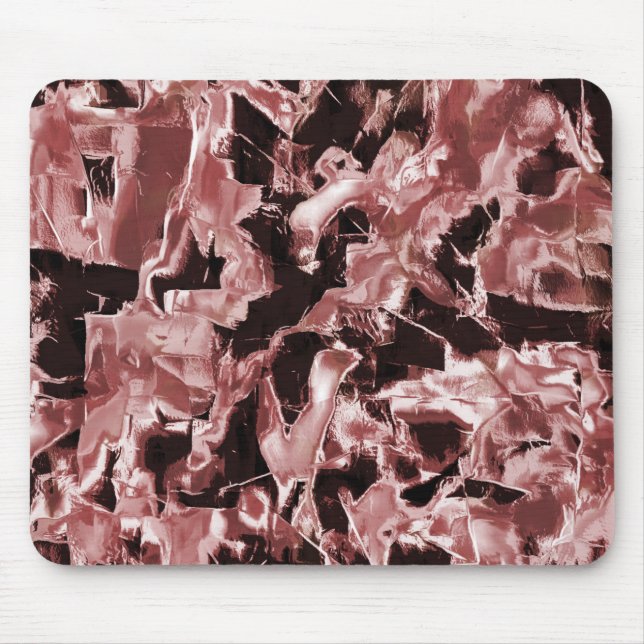 Alfombrilla De Ratón Cobre flotante o cuchillas rocosas sobre rojo más  (Frente)