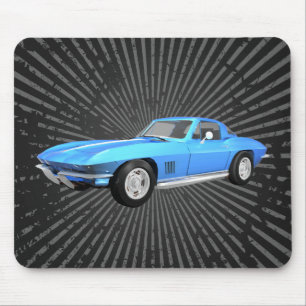 Alfombrilla De Ratón Coche 1967 de deportes del Corvette: Final azul: