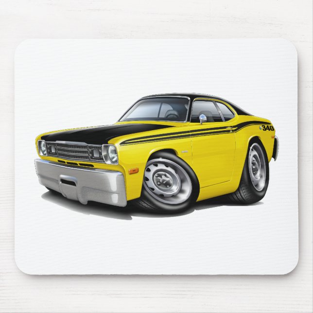 Alfombrilla De Ratón Coche amarillo 1970-74 del plumero 340 (Frente)