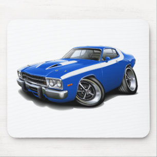 Alfombrilla De Ratón Coche Azul-Blanco 1973-74 del Roadrunner