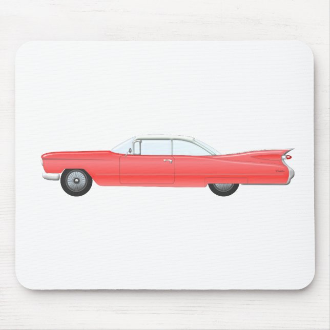 Alfombrilla De Ratón Coche clásico rosa (Frente)