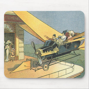 Alfombrilla De Ratón Coche convertible de ciencia ficción steampunk vin