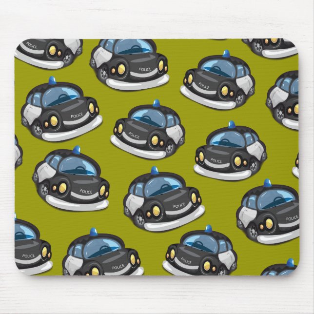 Alfombrilla De Ratón Coche de policía vintage (Frente)