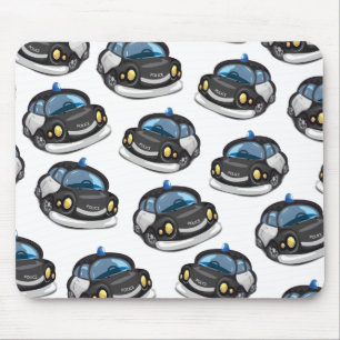 Alfombrilla De Ratón coche de policía vintage