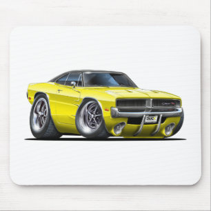 Alfombrilla De Ratón Coche del amarillo del cargador de Dodge
