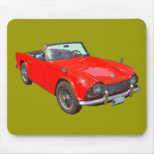 Alfombrilla De Ratón Coche deportivo convertible Red Triumph Tr4