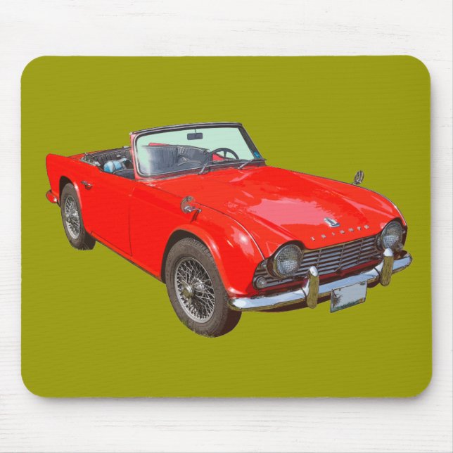 Alfombrilla De Ratón Coche deportivo convertible Red Triumph Tr4 (Frente)
