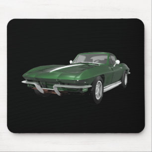 Alfombrilla De Ratón Coche deportivo Corvette 1967: Fin verde: