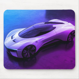 Alfombrilla De Ratón Coche deportivo futurista Vroom, Vroom en una comp