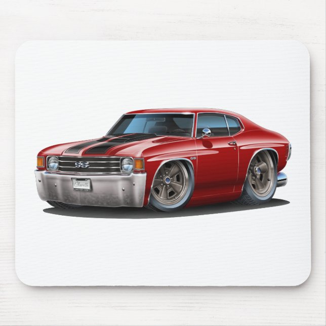 Alfombrilla De Ratón Coche Marrón-Negro 1971-72 de Chevelle (Frente)