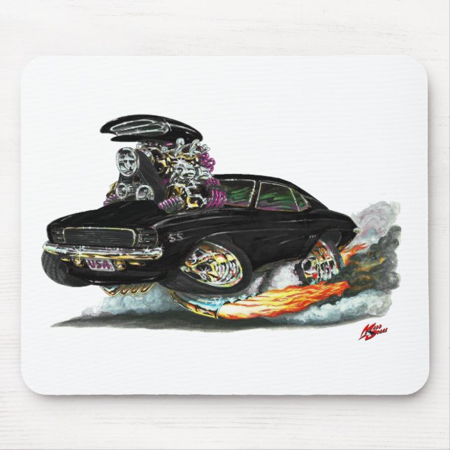 Alfombrilla De Ratón Coche negro 1969 de Camaro RS SS (Frente)