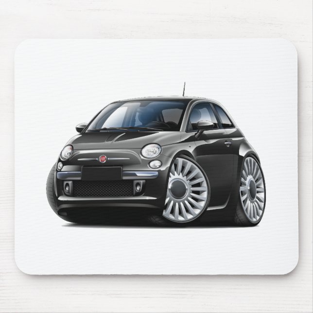 Alfombrilla De Ratón Coche negro de Fiat 500 (Frente)