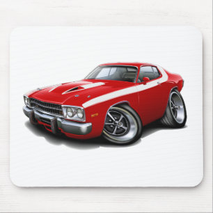 Alfombrilla De Ratón Coche Rojo-Blanco 1973-74 del Roadrunner