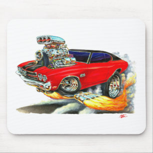 Alfombrilla De Ratón Coche superior Rojo-Negro 1970 de Chevelle
