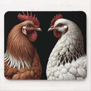 Alfombrilla De Ratón Cocina de corral de la granja de pollos de 2 paíse