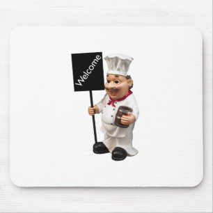 Alfombrilla De Ratón Cocina del chef - Tarjeta de menú BIENVENIDA