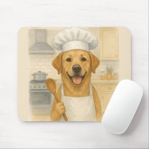 Alfombrilla De Ratón Cocinero Labrador Retriever Comida Casera Divertid