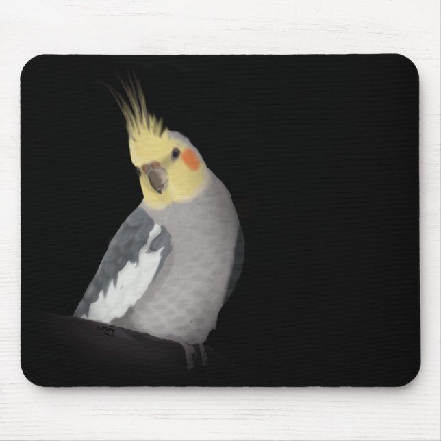 Alfombrilla De Ratón Cockatiel Mousepad (paisaje) (Frente)