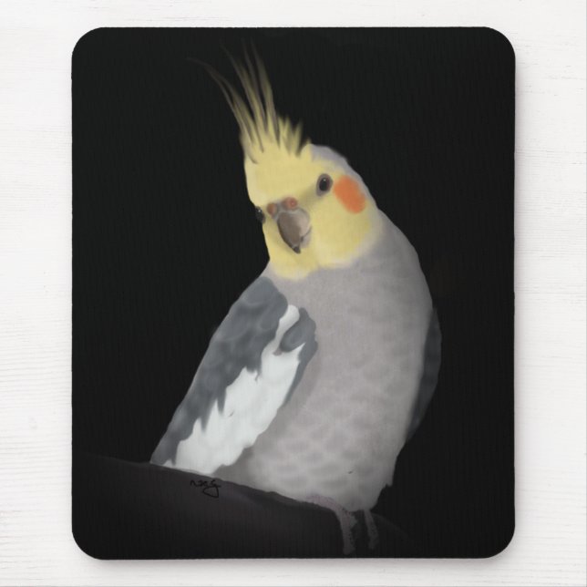 Alfombrilla De Ratón Cockatiel Mousepad (Portriat) (Frente)