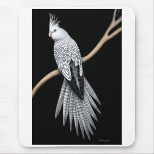 Alfombrilla De Ratón Cockatiel Whitefaced Mousepad de la perla