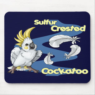 Alfombrilla De Ratón Cockatoo con cresta Mousepad del azufre de "Cutie"