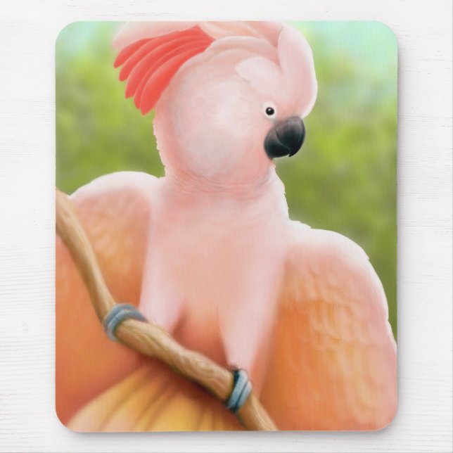 Alfombrilla De Ratón Cockatoo moluqueño rosado (Frente)