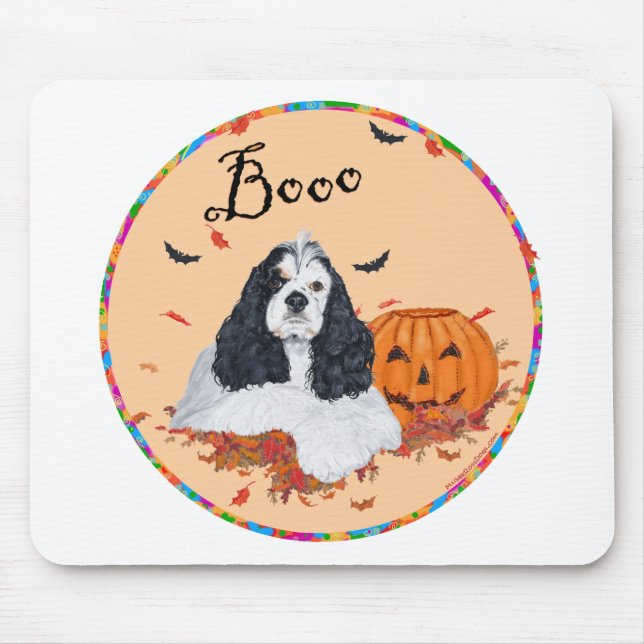 Alfombrilla De Ratón Cocker Spaniel Americano de Halloween (Frente)