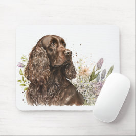 Alfombrilla De Ratón Cocker Spaniel de chocolate en lilas