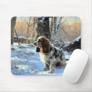 Alfombrilla De Ratón Cocker Spaniel Deja que nieve Navidad