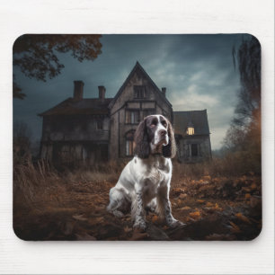 Alfombrilla De Ratón Cocker Spaniel Inglés de Halloween Espantoso