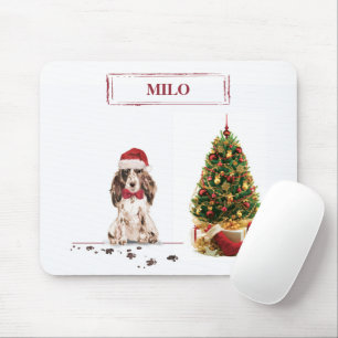 Alfombrilla De Ratón Cocker Spaniel marrón Perro divertido de Navidad c