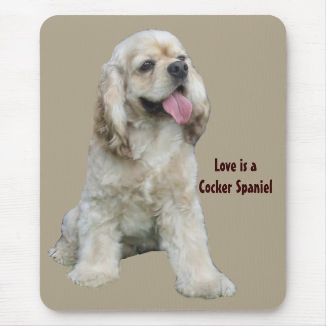 Alfombrilla De Ratón Cocker spaniel Mousepad irresistible (Frente)