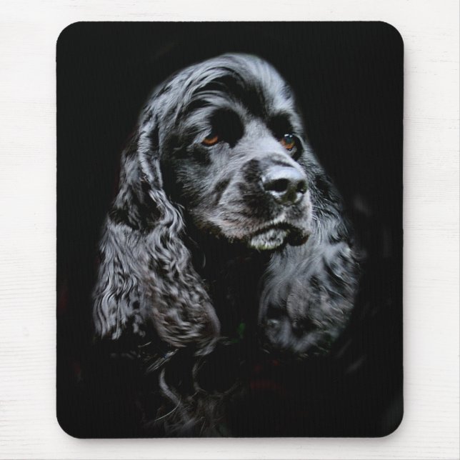 Alfombrilla De Ratón Cocker Spaniel negro (Frente)