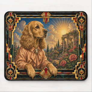 Alfombrilla De Ratón Cocker Spaniel, perro Art Déco