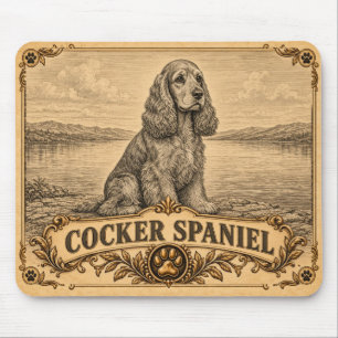 Alfombrilla De Ratón Cocker Spaniel, Perro Patrimonio Vintage