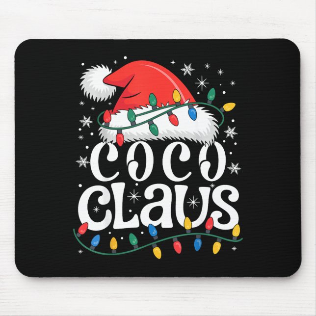 Alfombrilla De Ratón Coco Claus Funny Xmas Christmas Grandma Holiday St (Frente)