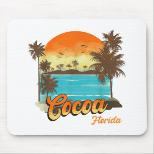 Alfombrilla De Ratón Cocoa Florida Beach Summer Vacation Palm Sunset