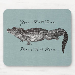 Alfombrilla De Ratón Cocodrilo Mousepad del vintage