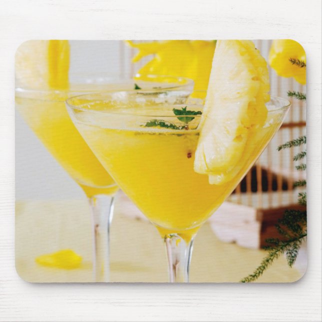 Alfombrilla De Ratón Cóctel de piña y jengibre Fresca (Frente)