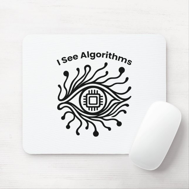 Alfombrilla De Ratón Coder Gift – Tech Eye Design – Mouse Pad (Con ratón)