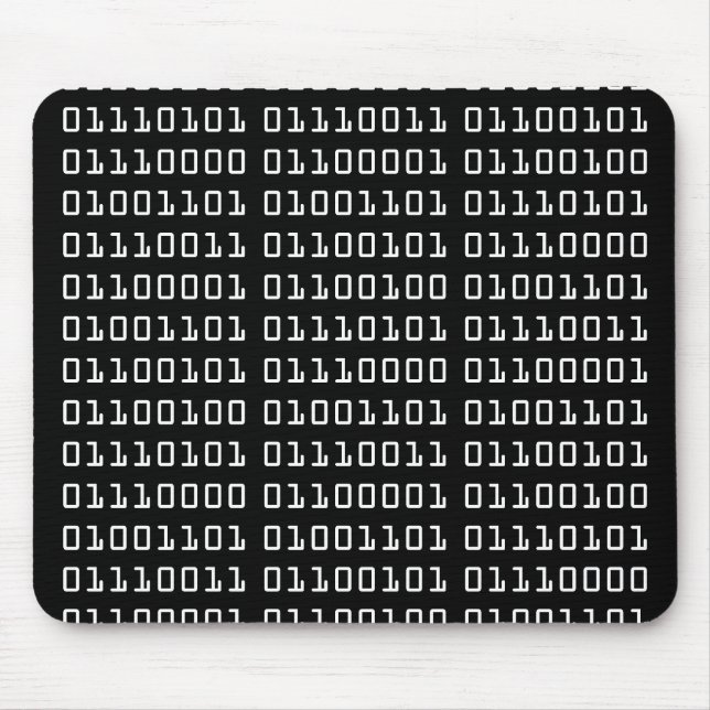 Alfombrilla De Ratón Código binario Mousepad (Frente)