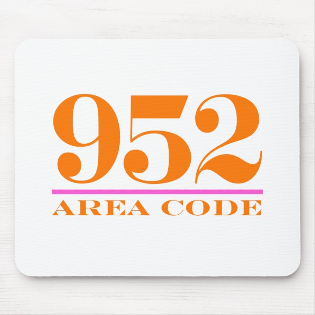 Alfombrilla De Ratón Código de área 952 (Frente)