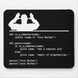 Alfombrilla De Ratón Código de Python - Tu madre era un hámster