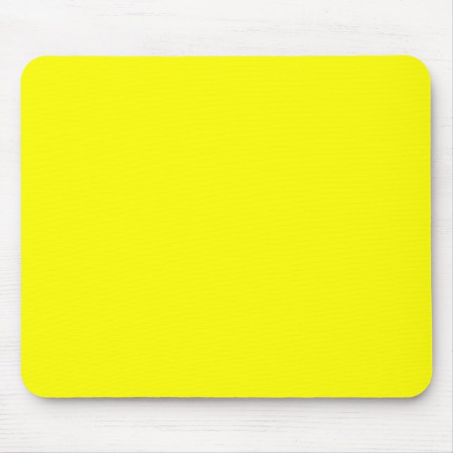 Alfombrilla De Ratón Código hexagonal amarillo neón FFFF01 (Frente)
