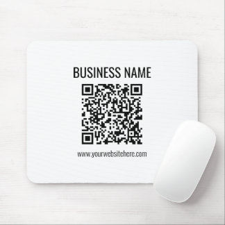 Alfombrilla De Ratón Código QR de personalizable y nombre comercial